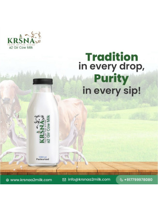 Krsna a2 Gir Cow Milk 1 Ltr