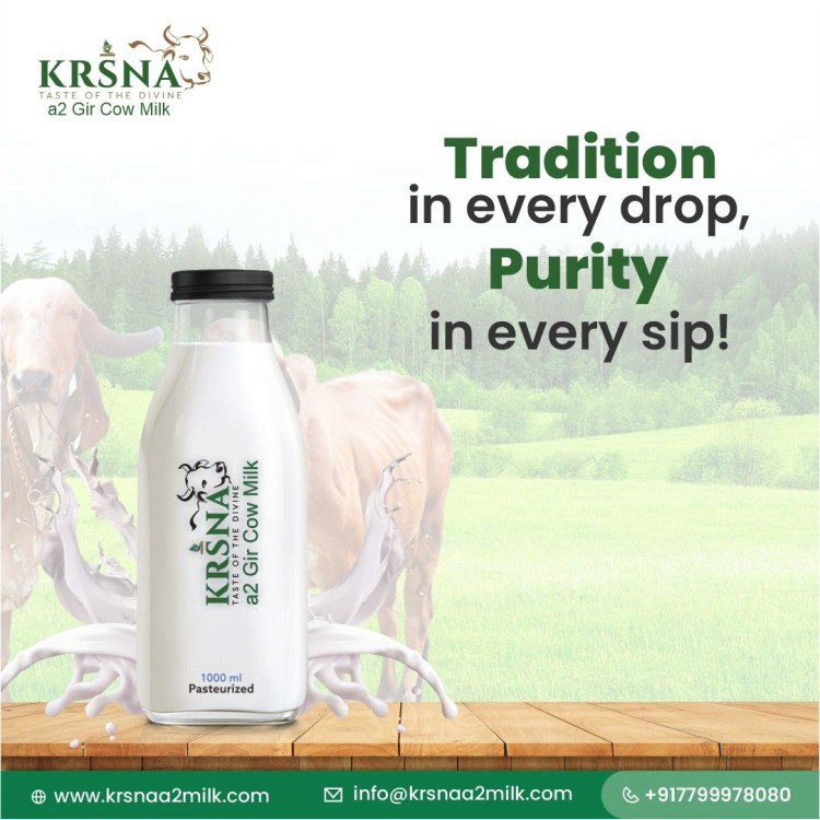 Krsna a2 Gir Cow Milk 1 Ltr